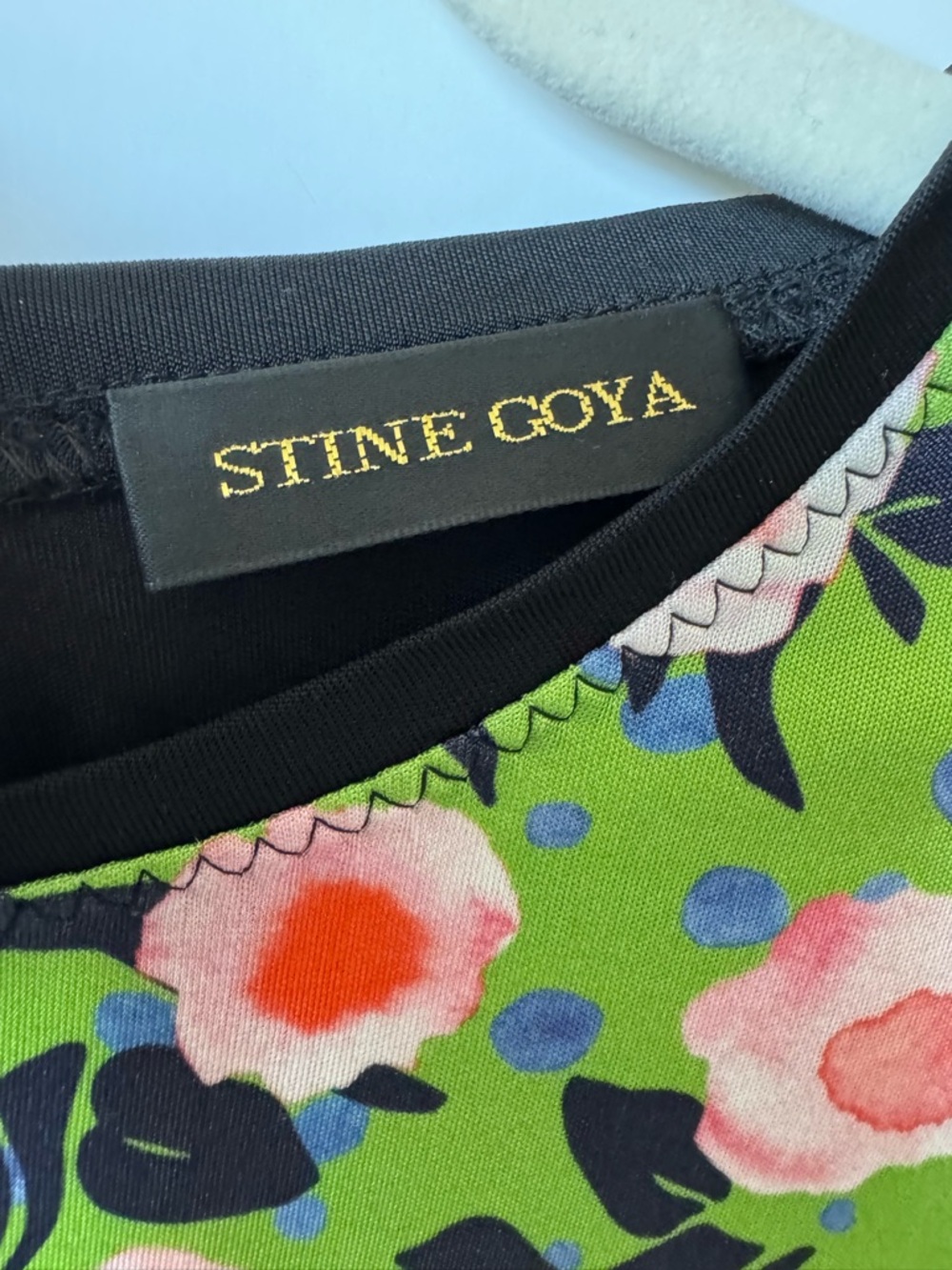 Stine Goya Scout Floral Print Short Sleeve Midi Dress Viscose Jersey - Picture 7 of 13